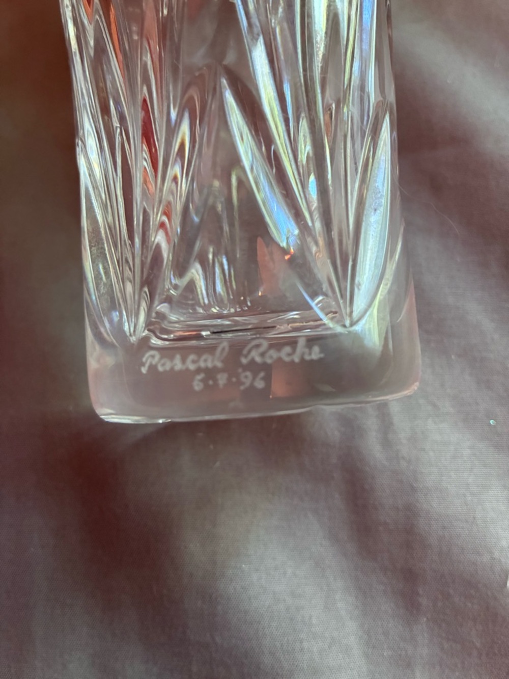Waterford Crystal Vintage 1996 Mother’s Day Vase signed by Pascal Roche - Picture 6 of 10